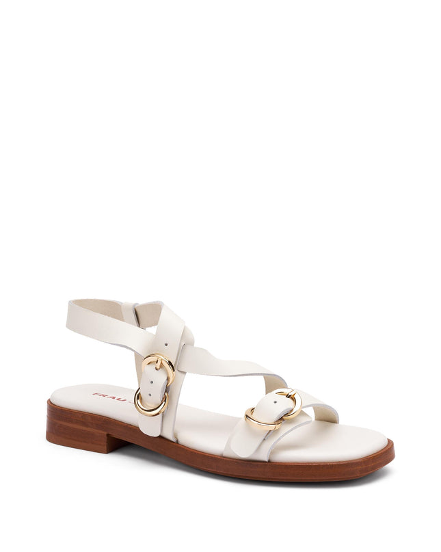 Frau Sandalo Basso Donna in Pelle Bianca 87M6 OFF WHITE Frau 