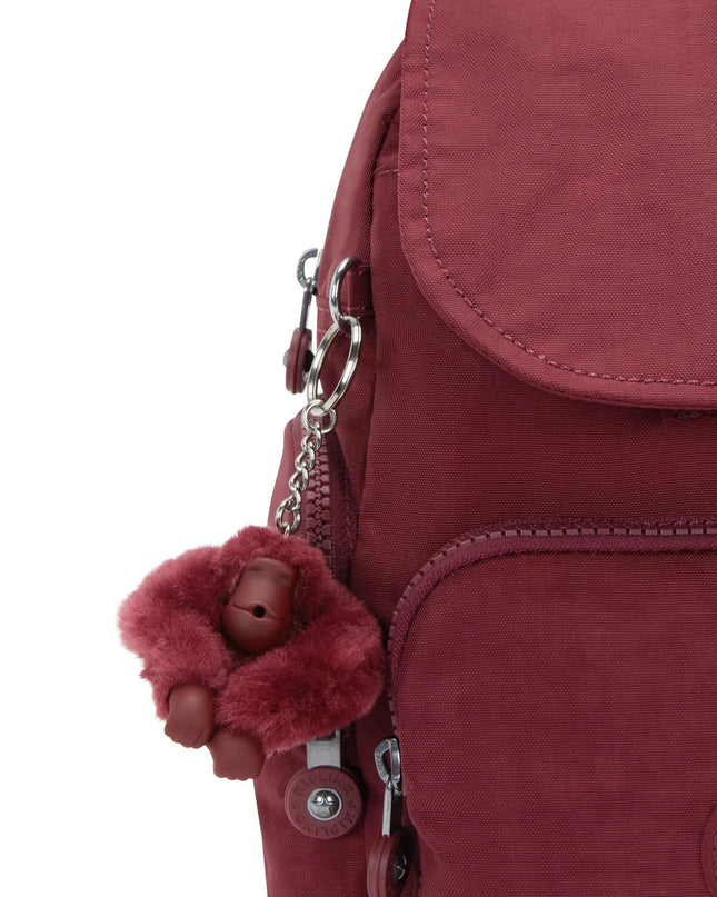 Kipling Zainetto in Tessuto Lounge Wine CITY ZIP MINI LOUNGE WINE Kipling 