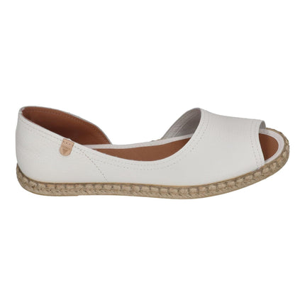 Verbenas Espadrillas Bassa da Donna in Pelle Bianca CRUZ NUCLEO WHITE Verbenas 