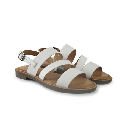 Vueva Sandali Flat Donna in Pelle Taupe WD425R03 WHITE Vueva 