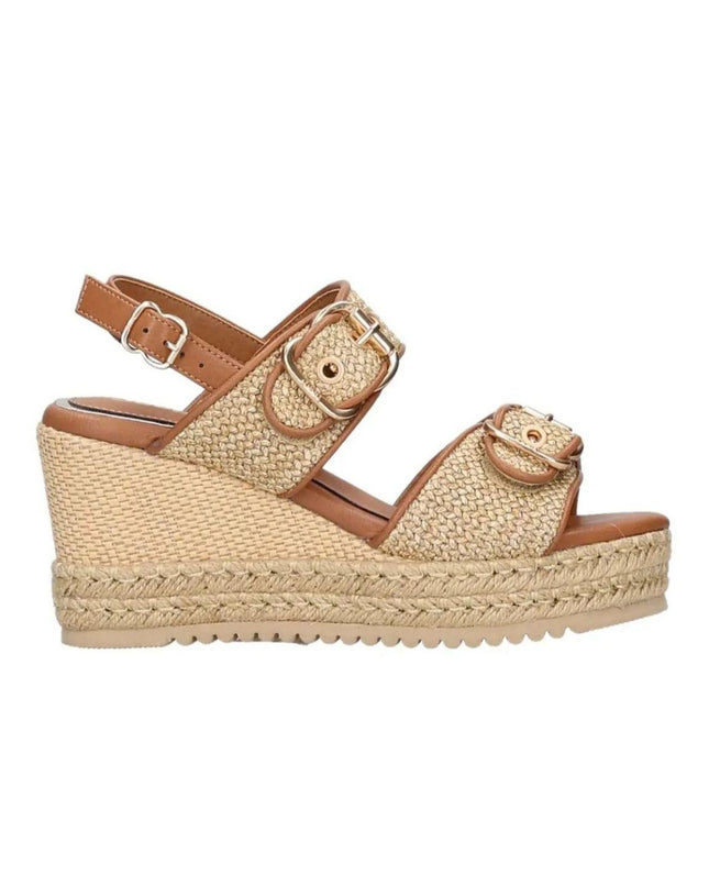 Jeep Sandalo Donna con Zeppa Platform in Tessuto Canvas Beige MAYOR NATURAL Jeep Footwear 
