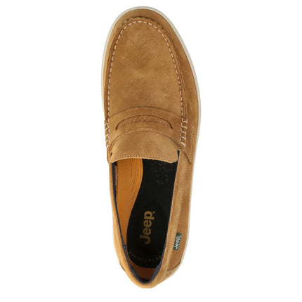 Mocassini Uomo Barca Camoscio Cuoio MOKI SUEDE CUOIO 068 Jeep Footwear 