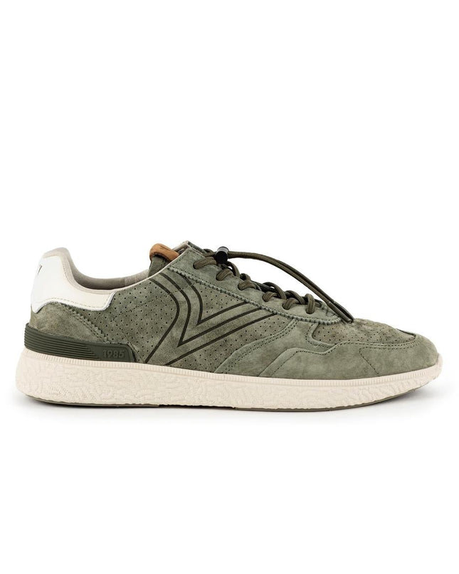 Victoria Sneakers Uomo in Camoscio Verde Kaki - MARIO SPATARELLA