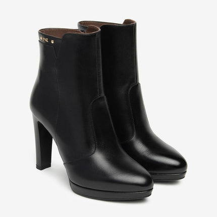 Nero Giardini Stivaletti Donna Tacco Alto e Plateau in Pelle Nero - MARIO SPATARELLA