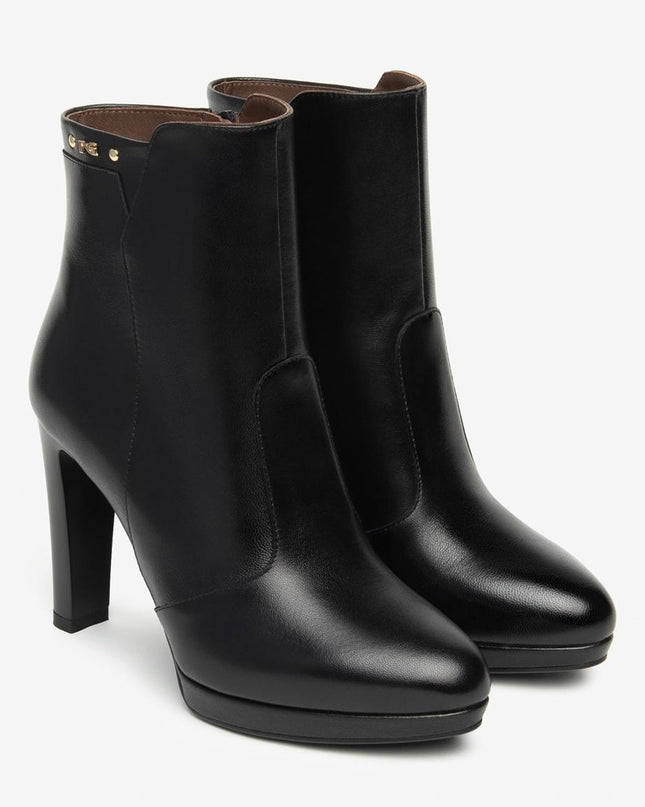 Nero Giardini Stivaletti Donna Tacco Alto e Plateau in Pelle Nero - MARIO SPATARELLA