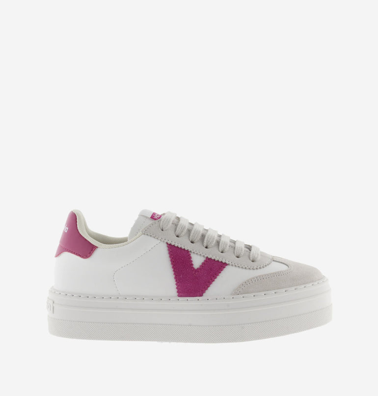Victoria Sneakers Bassa Donna Platform Bianco Fucsia 1092173 BARCELONA FUCSIA Victoria 