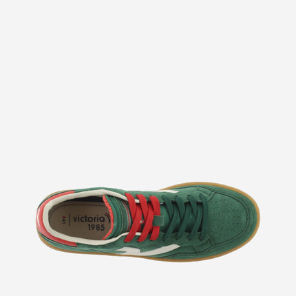 Victoria Sneakers Bassa Uomo in Pelle Verde Multi - MARIO SPATARELLA