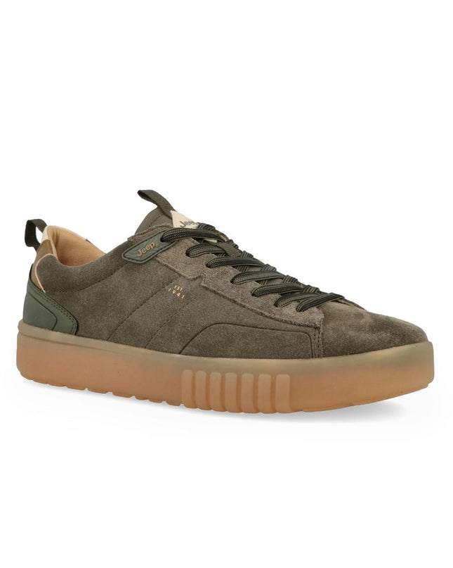 Jeep Sneakers Uomo Bassa in Camoscio Verde Forest ROCKS SUEDE FOREST GREEN Jeep Footwear 
