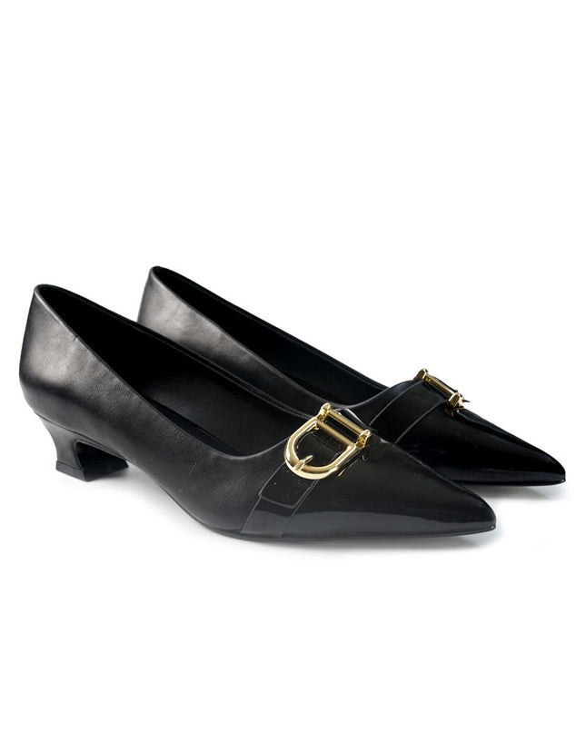 Decollete Tacco Rocchetto Basso Donna Nero VICTORIA93 BLACK Exe 