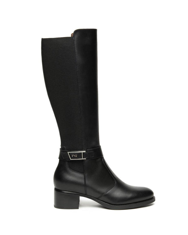 Nero Giardini Stivali Donna con Elastico al Polpaccio in Pelle Nero I514643D NERO 100 Nero Giardini 