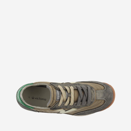 Victoria Sneakers Donna Bassa in Camoscio Lavato Taupe - MARIO SPATARELLA