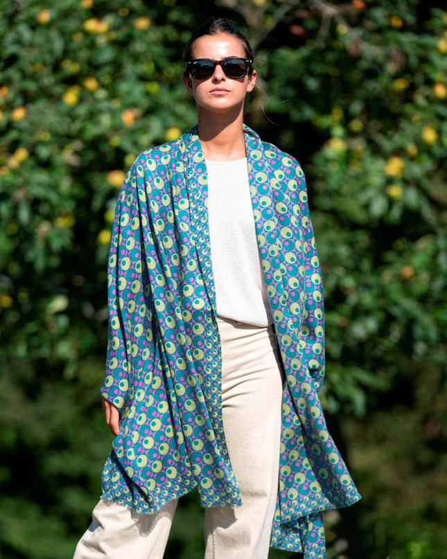 Foulard in Lana Misto Seta Verde ASW43F VERDE Colores de Otono 