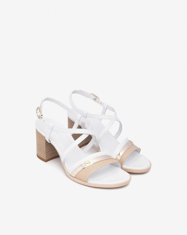 Nero Giardini Sandali Donna con Tacco Multicolore Lino - MARIO SPATARELLA