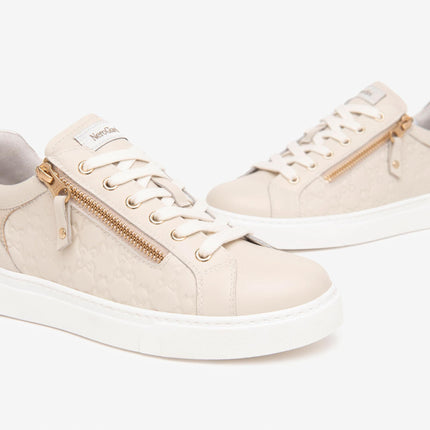 Nero Giardini Sneakers Donna Bassa in Pelle Milk E513001D MILK 710 Nero Giardini 