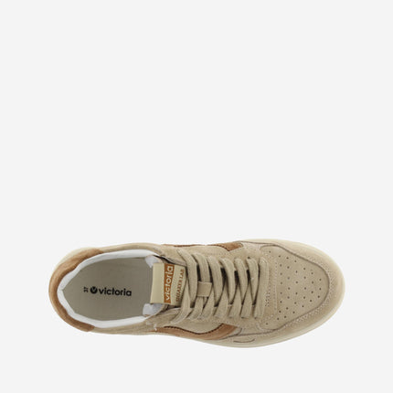 Victoria Sneakers Donna Open Low Top Beige Multi - MARIO SPATARELLA