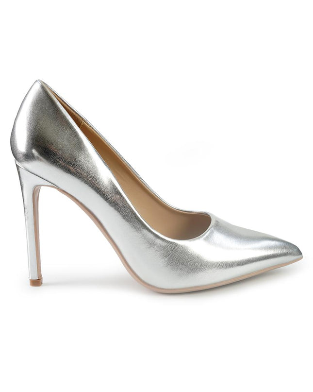 Francesco Milano Decollete Tacco a Spillo in Pelle Argento e41011 SILVER Francesco Milano 