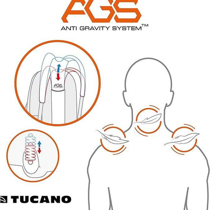 Zaino Uomo Nero Tucano Marte AGS Antigravity MARTE AGS GRAVITY BLACK Tucano 