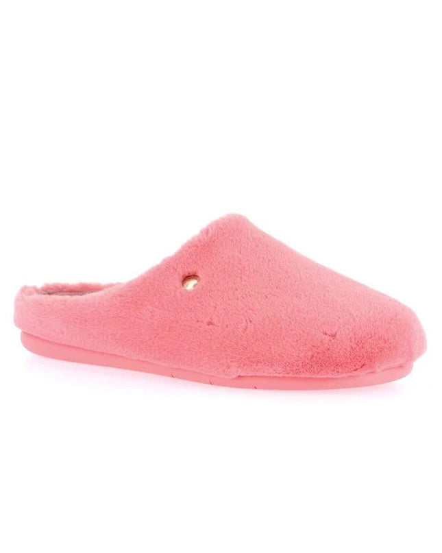 Grunland Pantfola Ciabatta Donna in Peluche Corallo - MARIO SPATARELLA