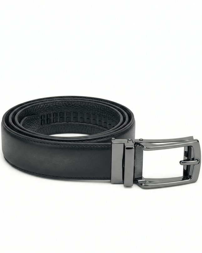Frau Cintura Uomo con Chiusura a Scatto in Pelle Nera - MARIO SPATARELLA