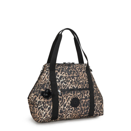 Kipling Borsone Shopper Viaggio in Tessuto Leopardato ART M LEOPARD Kipling 
