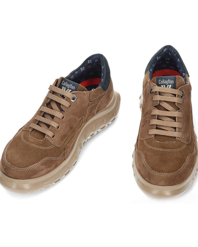 Sneakers Squalo Uomo in Nabuk Tartufo 55302 SQUALO2 TRUFA Callaghan 