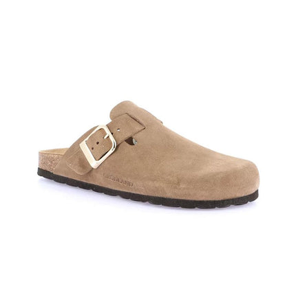 Grunland Sabot Donna Plantare Sughero in Nabuk Tortora CB2609 SARA TORTORA Grunland 
