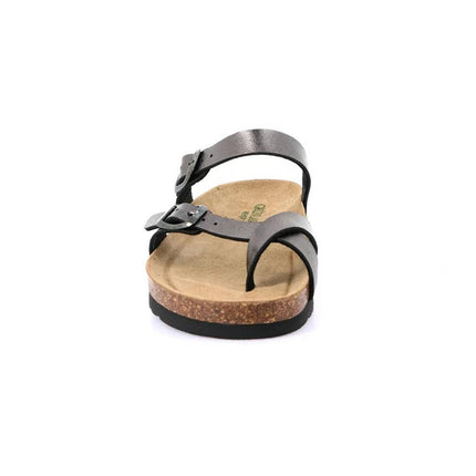 Grunland Sandali Infradito Donna Plantare Sughero Doppia Fibbia Antracite CB2438 HOLA ANTRACITE Grunland 