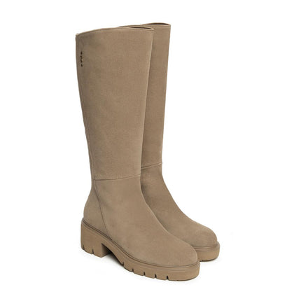 Nero Giardini Stivali Donna con Tacco in Camoscio Talpa I514823D 501 ARGILLA Nero Giardini 