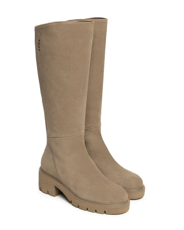 Nero Giardini Stivali Donna con Tacco in Camoscio Talpa I514823D 501 ARGILLA Nero Giardini 