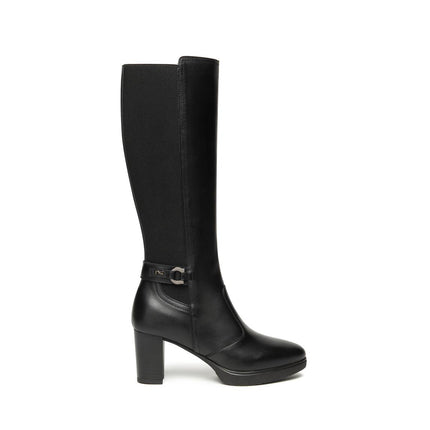 Nero Giardini Stivali Donna con Elastico al Polpaccio in Pelle Nero I514600D NERO 100 Nero Giardini 