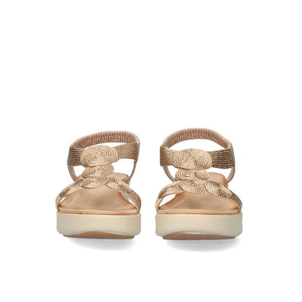 Exe Sandli Confort Donna con Zeppa Laminato Rosa Gold - MARIO SPATARELLA