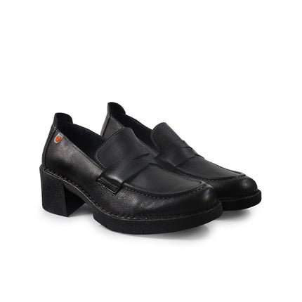 Jungla Mocassini Donna con Tacco in Pelle Nero 8127 BLACK Jungla 