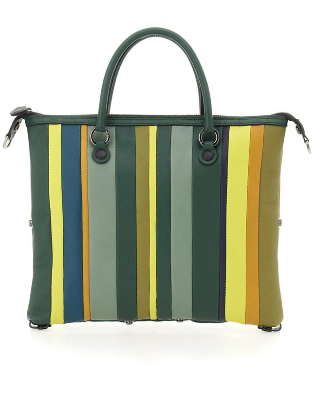 Borsa Shopper Trasformabile in Pelle Righe Toni Bosco G3 PLUS TG M G000033T2 PATCHWORK RIGHE TONI Gabs 