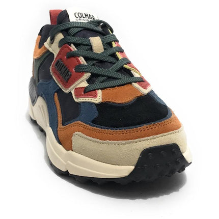 Sneakers Colmar Uomo in Pelle Denim Multicolor GARNER FUSION 064 DENIM Colmar 