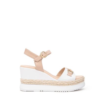 Nero Giardini Sandali Donna con Zeppa in Pelle Bianco E513552D BIANCO 707 Nero Giardini 