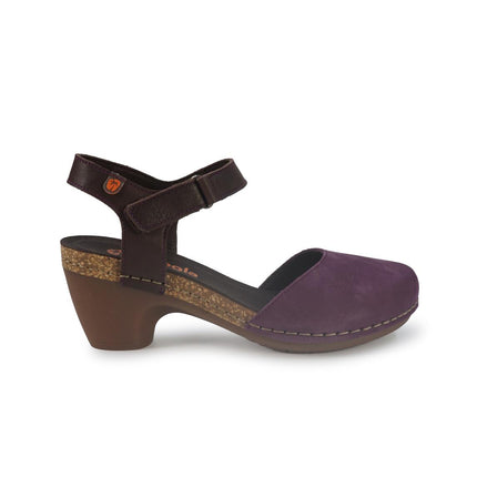 Jungla Pump Donna con Tacco in Pelle Nabuk Viola 7466 PRUNUS Jungla 