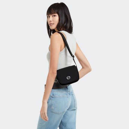 Borsetta Tracolla con Patta LOREEN MINI ENDLESS BLACK Kipling 