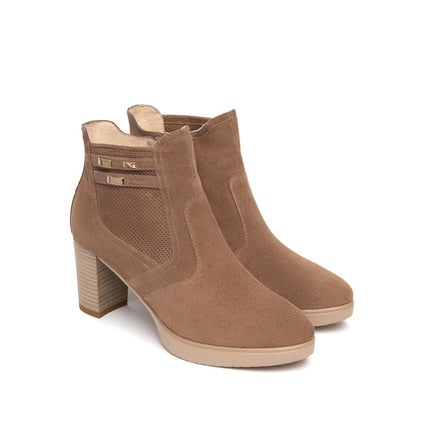 NeroGiardini Stivaletti Donna con Tacco e Plateau in Camoscio Mou - MARIO SPATARELLA