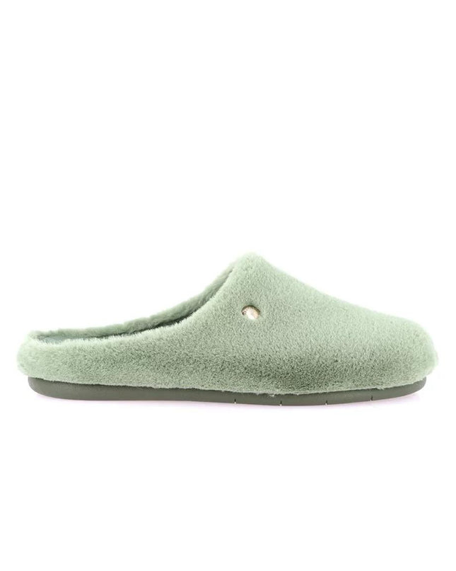 Grunland Pantfola Ciabatta Donna in Peluche Verde - MARIO SPATARELLA