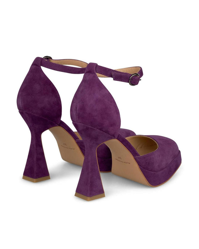 Decolletè Tacco Alto Plateau Camoscio Viola I23290 VIOLET Alma en Pena 