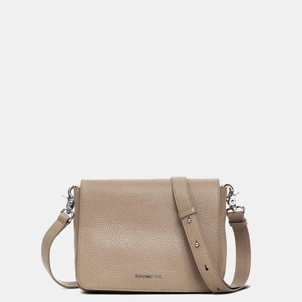 Mandarina Duck Borsa in Pelle Taupe con Patta e Tracolla FZT69 MELLOW LEATHER TAUPE Mandarina Duck 