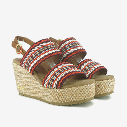 Sandali Donna con Zeppa MARBELLA MOONLIGHT RED Wrangler 