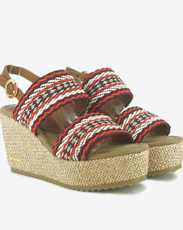 Sandali Donna con Zeppa MARBELLA MOONLIGHT RED Wrangler 