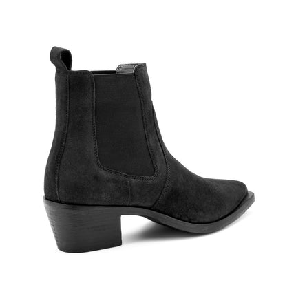 Frau Stivaletti Texani Camperos Chelsea in Camoscio Nero 76A3 ANTE BLACK Frau 