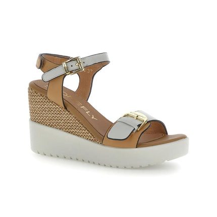 Stonefly Sandali Donna con Zeppa in Pelle Multi Cuoio 222301 ELY WHITE TAN Stonefly 