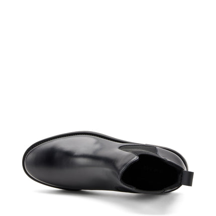 Frau Stivaletti Chelsea Donna Tacco Basso in Pelle Nero - MARIO SPATARELLA