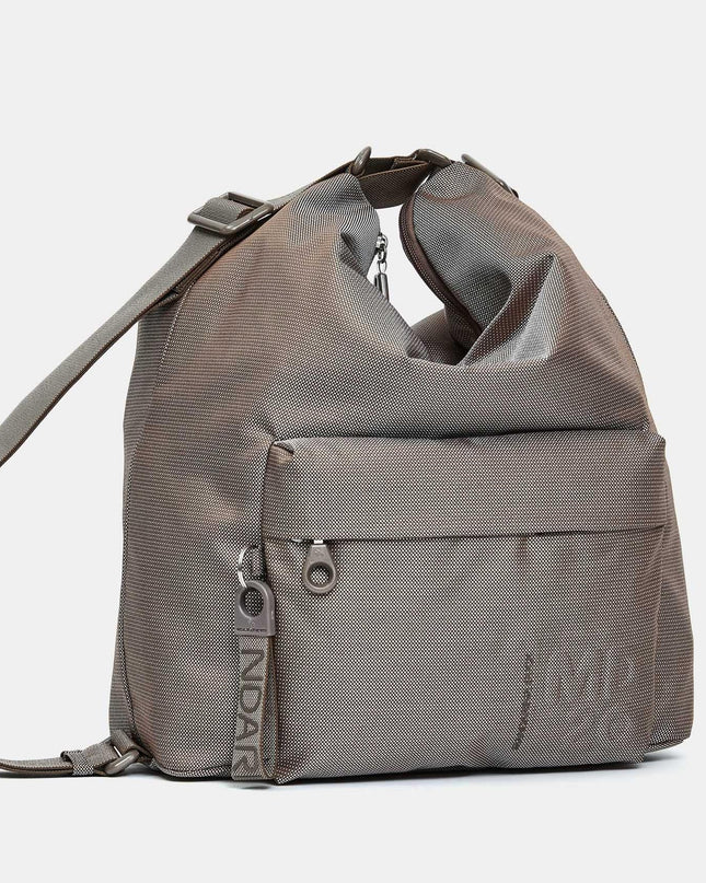Mandarina Duck Borsa Convertibile Zaino Tessuto Taupe - MARIO SPATARELLA