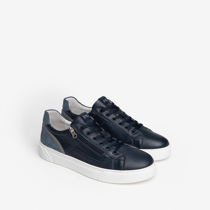 Nero Giardini Sneakers Uomo in Pelle Blu con Zip E400241U BLU 200 Nero Giardini 