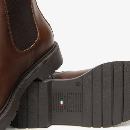 Nero Giardini Stivaletti Chelsea in Pelle Marrone - MARIO SPATARELLA