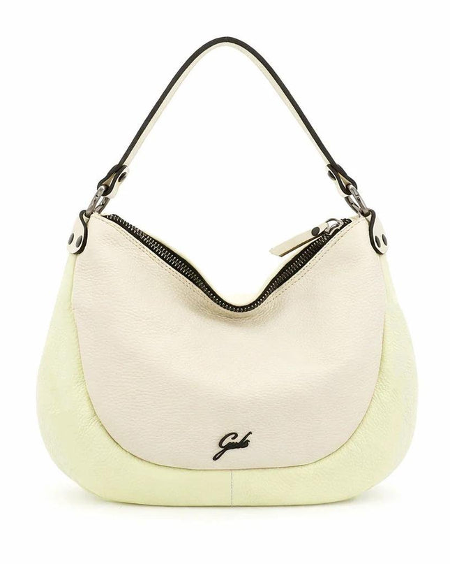 Gabs Borsa a Spalla con Tracolla in Pelle Lino Panna - MARIO SPATARELLA